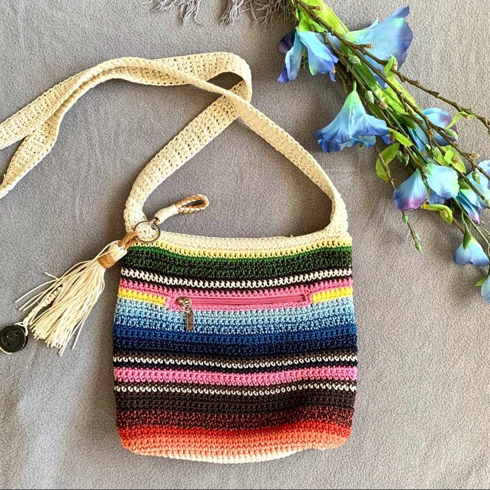 The Sak Rainbow/Serape Shoulder Bag With Tassel